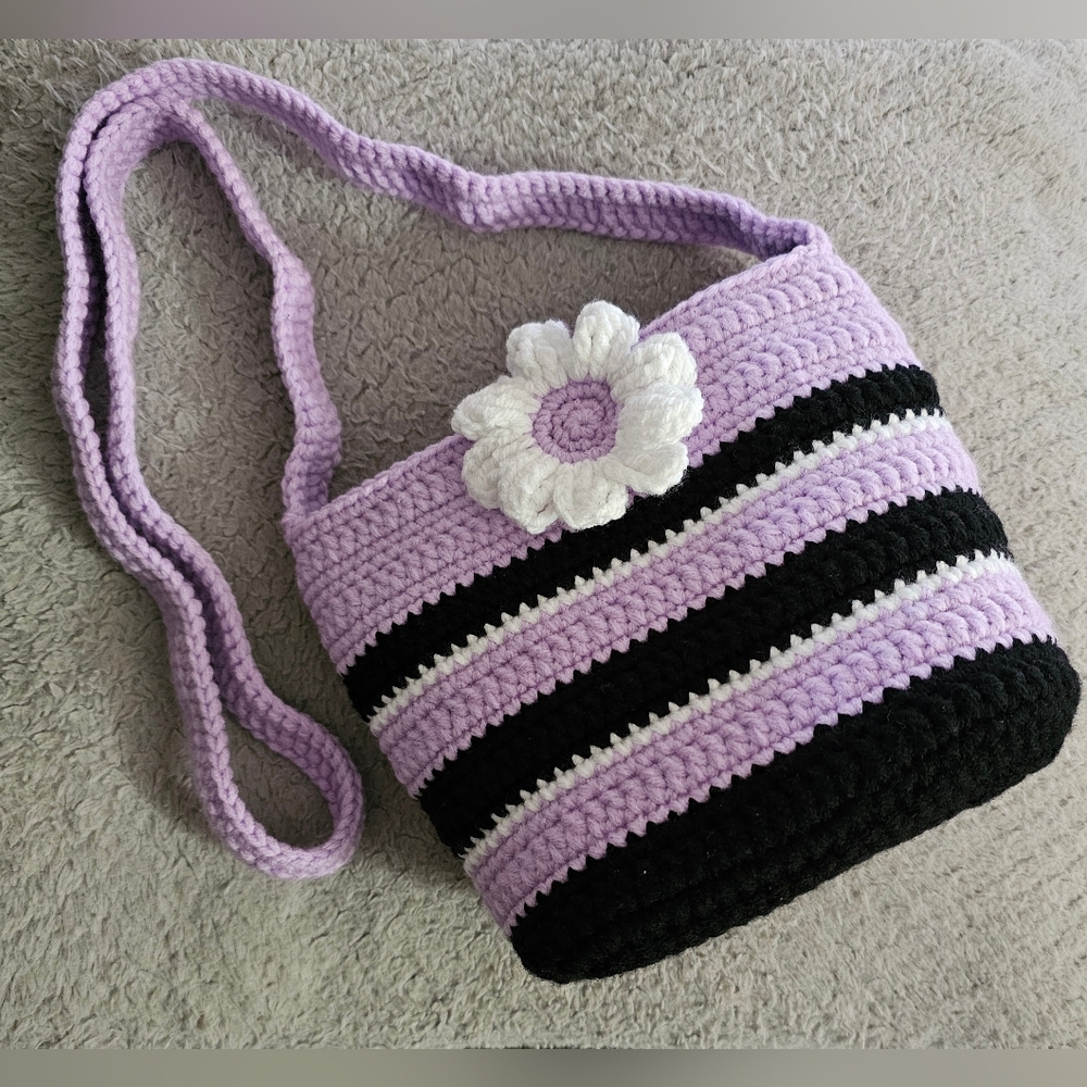 Crochet Shoulder Tote Bag